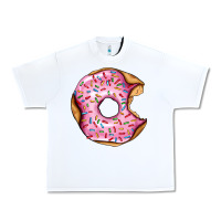 White pink strawberry donut Urban Heavy Tee - AdoDesignShop
