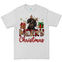 Dove Grey merry christmas dachshund Premium Tee - JahusDesignShop