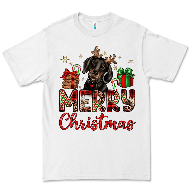 Merry Christmas Dachshund Premium Tee by JahusDesignShop | Teevron