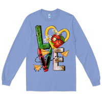 Colony Blue teacher love nca Long Sleeve Tee - NancyCooperArtShop