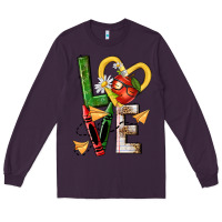 Plum teacher love nca Long Sleeve Tee - NancyCooperArtShop