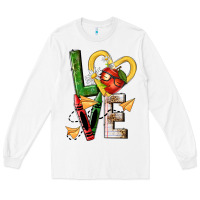 White teacher love nca Long Sleeve Tee - NancyCooperArtShop