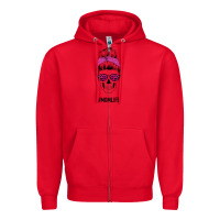 Red Pink Glitter, Leopard Pattern Mom Skull Zipper Hoodie - Bettercallsaul