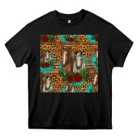 Black horses with roses seamless pattern Heavy Core Tee - HRA Design Shop