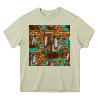 Mossy horses with roses seamless pattern Heavy Core Tee - HRA Design Shop