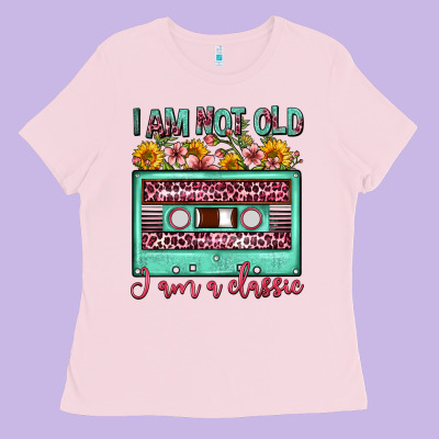 I Am Not Old I Am A Classic Sunflower Floral Casse Ladies Tee Designed By Fadigitalartstudio
