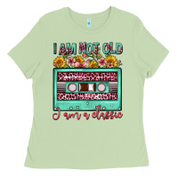 Matcha i am not old i am a classic sunflower floral casse Ladies Tee - FaDigitalArtStudio