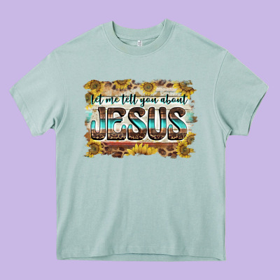 Let Me Tell You About Jesus Heavy Core Tee Designed By Barkaloodesign