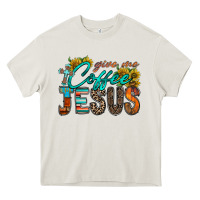 Cream give me coffee jesus Heavy Core Tee - RacoonDesign