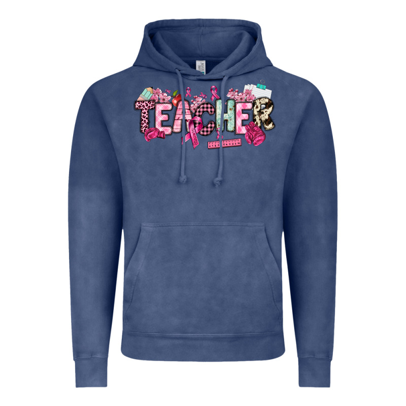 Cancer Awareness Teacher Vintage Hoodie by NancyCooperArtShop | Teevron