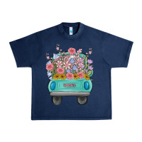 Navy truck with flowers Urban Heavy Tee - MaliasSmallBusiness