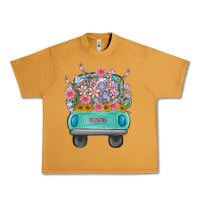 Peanut Butter truck with flowers Urban Heavy Tee - MaliasSmallBusiness