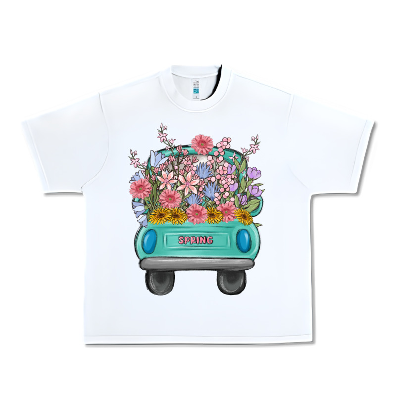 Truck With Flowers Urban Heavy Tee by MaliasSmallBusiness | Teevron
