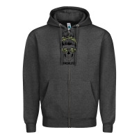Charcoal Heather Camouflage Pattern Mom Skull Zipper Hoodie - Bettercallsaul