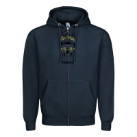 Navy Camouflage Pattern Mom Skull Zipper Hoodie - Bettercallsaul