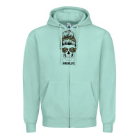 Seafoam Camouflage Pattern Mom Skull Zipper Hoodie - Bettercallsaul