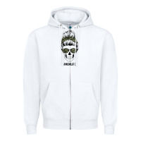 White Camouflage Pattern Mom Skull Zipper Hoodie - Bettercallsaul