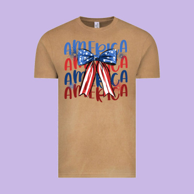 America Ribbon Vintage Tee Designed By Jahusdesignshop