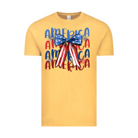 Vintage Mustard america ribbon Vintage Tee - JahusDesignShop