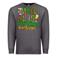 Charcoal Heather Mardi Gras drinking team Premium Sweatshirt - HowdyJamesFarm