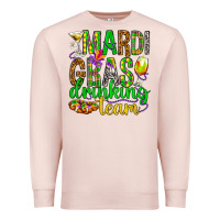 Pale Pink Mardi Gras drinking team Premium Sweatshirt - HowdyJamesFarm