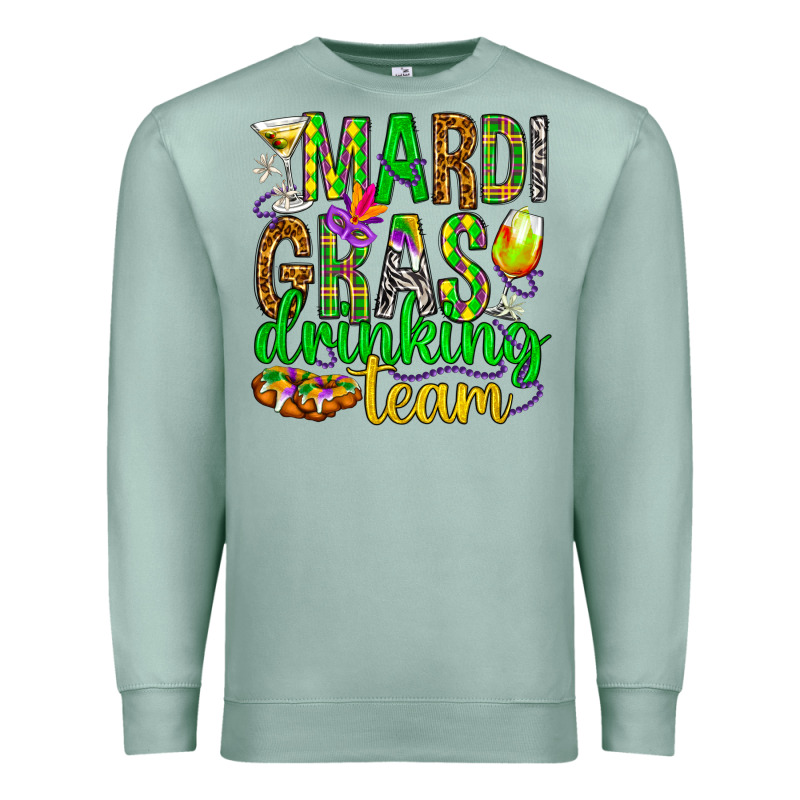 Mardi Gras Drinking Team Premium Sweatshirt by HowdyJamesFarm | Teevron