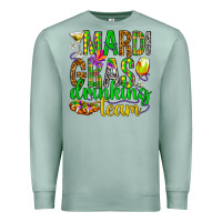 Seafoam Mardi Gras drinking team Premium Sweatshirt - HowdyJamesFarm