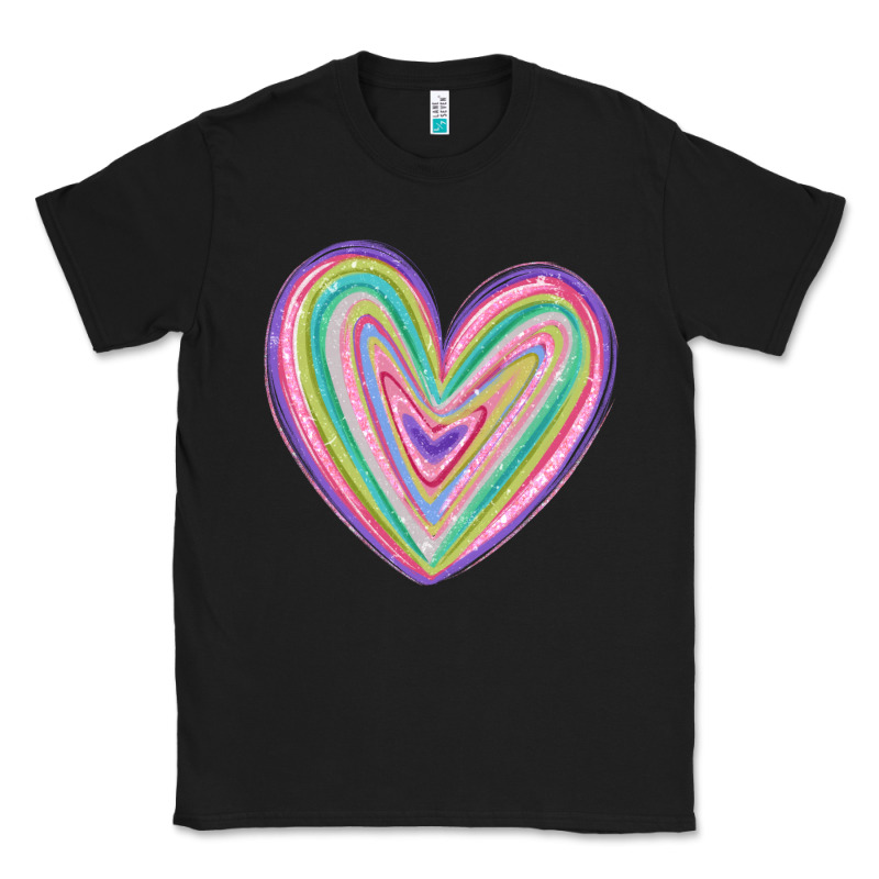 Valentine's Day Colorful Heart Classic Tee by MaliasSmallBusiness | Teevron