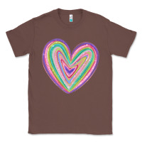 Chestnut valentine's day colorful heart Classic Tee - MaliasSmallBusiness