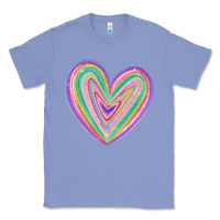 Colony Blue valentine's day colorful heart Classic Tee - MaliasSmallBusiness