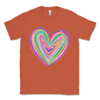 Copper valentine's day colorful heart Classic Tee - MaliasSmallBusiness