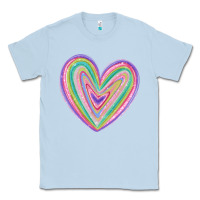 Dusty Blue valentine's day colorful heart Classic Tee - MaliasSmallBusiness