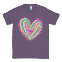 Lavender valentine's day colorful heart Classic Tee - MaliasSmallBusiness
