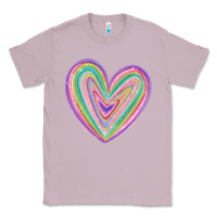 Lilac valentine's day colorful heart Classic Tee - MaliasSmallBusiness