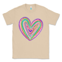 Mushroom valentine's day colorful heart Classic Tee - MaliasSmallBusiness