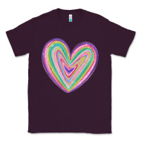 Plum valentine's day colorful heart Classic Tee - MaliasSmallBusiness