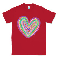 Red valentine's day colorful heart Classic Tee - MaliasSmallBusiness