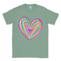 Sage valentine's day colorful heart Classic Tee - MaliasSmallBusiness