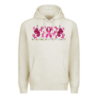 Oatmeal Heather cancer ribbon with daisy Premium Hoodie - TumblerDesignByShophia