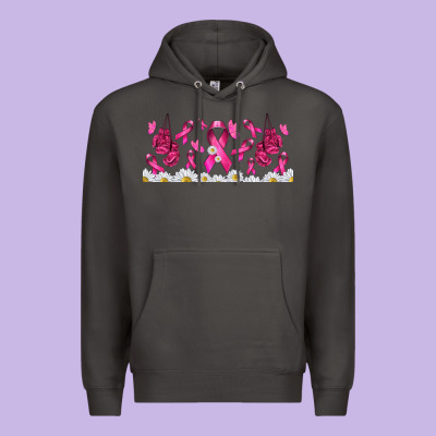 Cancer Ribbon With Daisy Premium Hoodie Designed By Tumblerdesignbyshophia