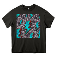 Asphalt turquoise lightning bolt seamless pattern Heavy Core Tee - HRA Design Shop