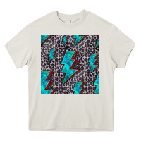 Turquoise Lightning Bolt Seamless Pattern Heavy Core Tee | Teevron