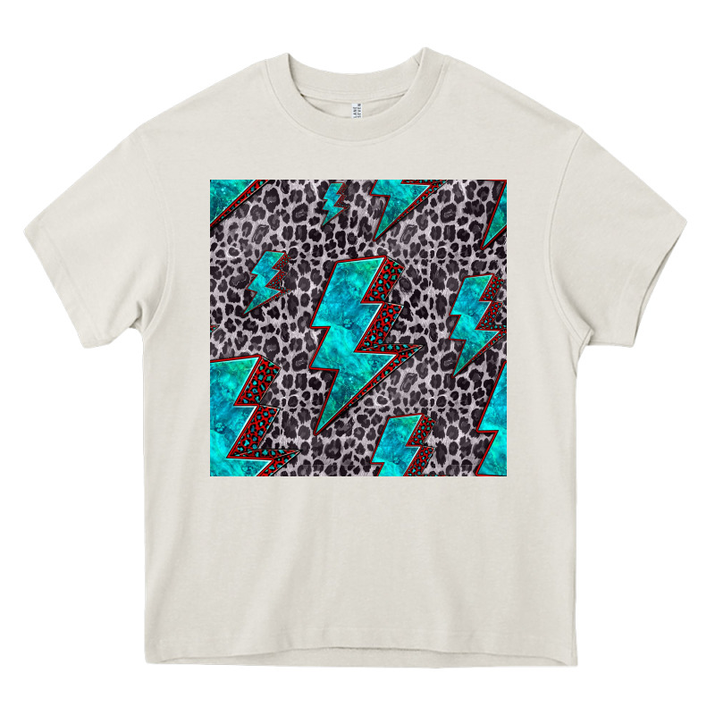 Turquoise Lightning Bolt Seamless Pattern Heavy Core Tee by HRA Design Shop | Teevron