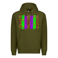 Army Green mardi gras brush stoke Premium Hoodie - JahusDesignShop