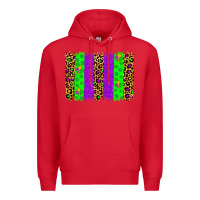 Red mardi gras brush stoke Premium Hoodie - JahusDesignShop