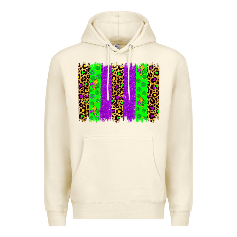Mardi Gras Brush Stoke Premium Hoodie by JahusDesignShop | Teevron