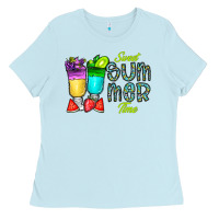 Baby Blue sweet summer time3 Ladies Tee - CowhideDigitalArt
