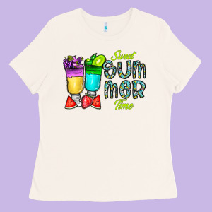 Sweet Summer Time3 Ladies Tee Designed By Cowhidedigitalart