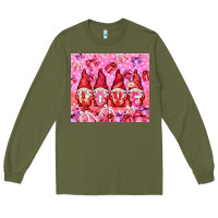 Army Green love gnomies with gift boxes Long Sleeve Tee - NancyCooperArtShop