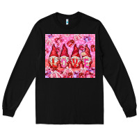 Black love gnomies with gift boxes Long Sleeve Tee - NancyCooperArtShop